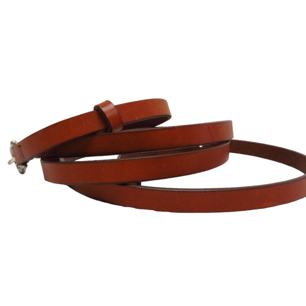 Wraparound Skinny Belt Made In USA From Italian Leather Vintage - Picture 3 of 9